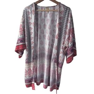 Fig & Flower By Anthropologie - Open Long Multicolored Boho Tunic - Sz M